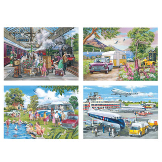 Going Places 4 x 500 Piece Jigsaw Puzzle by House of Puzzles