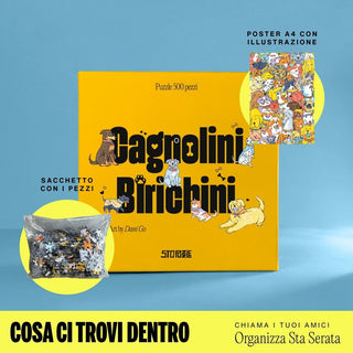 Cagnolini Birichini – 500-teiliges Puzzle von Sto Puzzle 