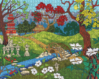 Im japanischen Garten: 1000-teiliges Puzzle von Granatapfel
