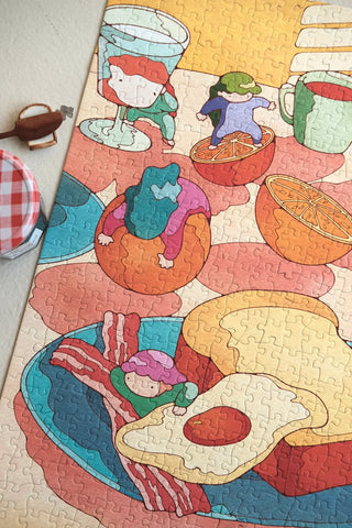 Breakfast Party puslespil med 500 brikker fra The Puzzle Theory