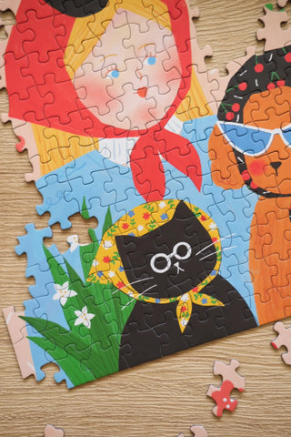 Bubbie The Scarf Squad minipuslespil 196 brikker fra The Puzzle Theory