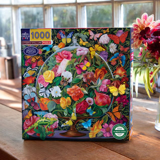 Butterfly Still Life 1000 brikker puslespil fra eeBoo