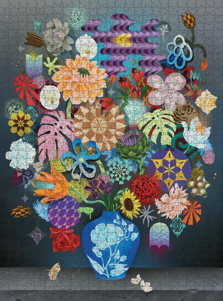 Casey Gray: Stillleben mit Blumen 1000 Teile Puzzle von Pomegranate