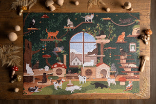 Cat Café 1000 brikker puslespil fra Trevell