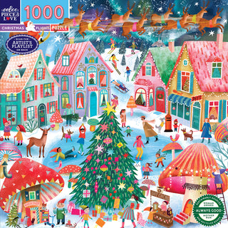 Christmas Flight 1000 brikker julepuslespil fra eeBoo