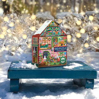 Christmas House 100 XL brikker børnepuslespil fra eeBoo.