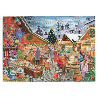 Christmas Markets 1000 brikker puslespil fra House of Puzzles.