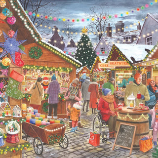 Christmas Markets 1000 brikker puslespil fra House of Puzzles.