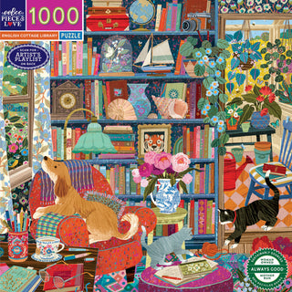 English Cottage Library eeBoo 1000 Teile Puzzle