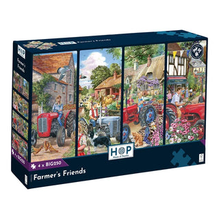 Farmer's Friends puslespil 4 x 250 XL brikker fra House of Puzzles