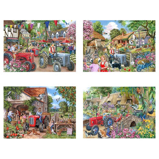 Farmer's Friends puslespil 4 x 250 XL brikker fra House of Puzzles