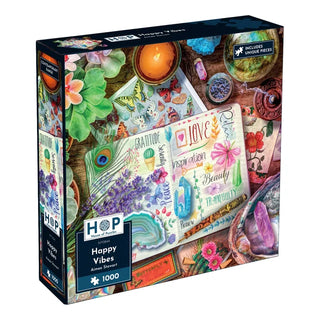 Happy Vibes 1000 brikker puslespil fra House of Puzzles.