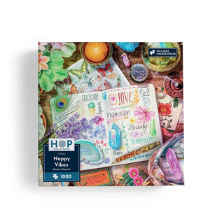 Happy Vibes 1000 brikker puslespil fra House of Puzzles.