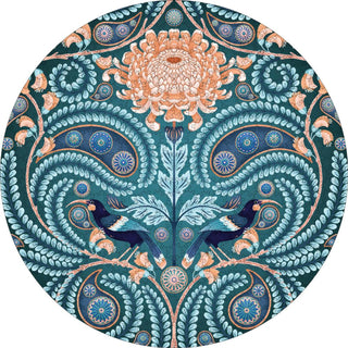 Huia und Chrysantheme 500-teiliges rundes Puzzle von Pomegranate