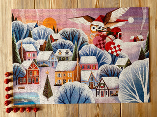 Plissee-Herzen, 1000-teiliges Weihnachtspuzzle von Penny Puzzle