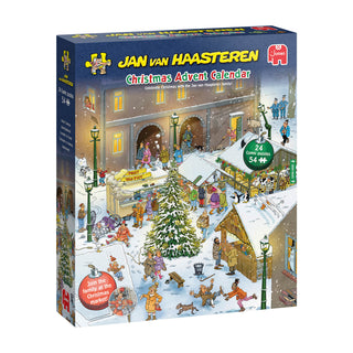 Jan van Haasteren Puslespilskalender 2026 - 24 minijulepuslespil