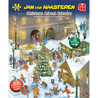 Jan van Haasteren Puslespilskalender 2026 - 24 minijulepuslespil