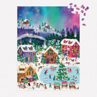 Joy Laforme Northern Lights 1000 brikker julepuslespil fra Galison
