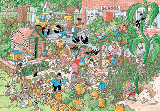 The School Garden 360 brikker børnepuslespil +7 år fra van Haasteren.