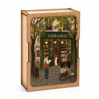 French Bookstore 100 brikker træpuslespil fra Bywood