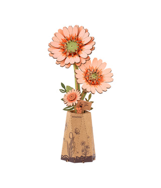 Orange Gerbera 3D-Puzzle 132 Teile von Robotime
