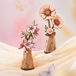Orange Gerbera 3D-Puzzle 132 Teile von Robotime