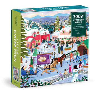 Little Winter Town 300 XL brikker julepuslespil fra Galison