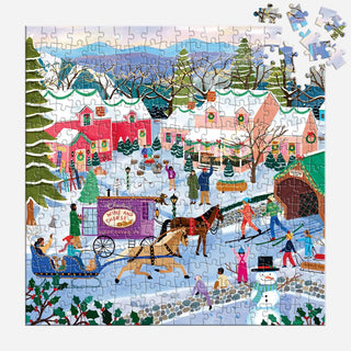 Little Winter Town 300 XL brikker julepuslespil fra Galison