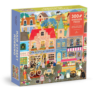 Main Street Morning 300 XL brikker efterårspuslespil fra Galison
