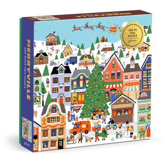 Merryville Galison 500 brikker julepuslespil m/ guld