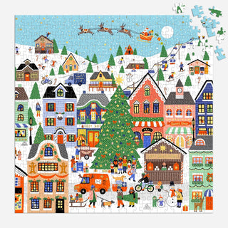 Merryville Galison 500 brikker julepuslespil m/ guld