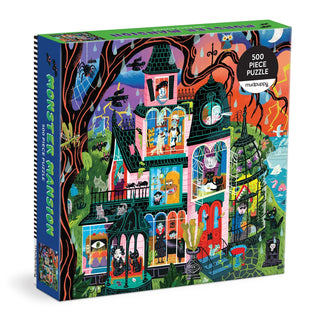 Monster Mansion 500 brikker halloweenpuslespil fra Galison