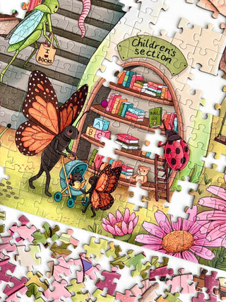 Mushroom Library luksuspuslespil 1000 brikker fra Reverie