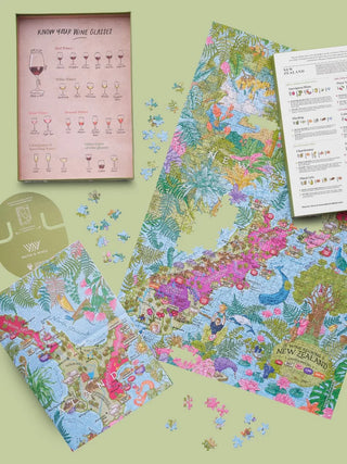 Neuseeländisches Weinpuzzle 1000 Teile Wasser &amp; Weine
