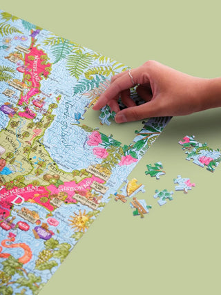 Neuseeländisches Weinpuzzle 1000 Teile Wasser &amp; Weine