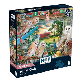 Night Owls puslespil 500 XL brikker fra House of Puzzles.