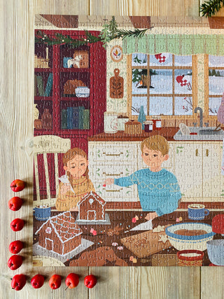 Hygge Holidays 1000 brikker julepuslespil fra Penny Puzzle.