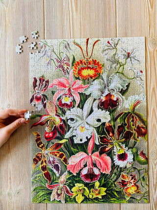 Orchids 500 brikker vintage puslespil fra Penny Puzzle.