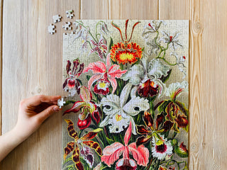 Orchids 500 brikker vintage puslespil fra Penny Puzzle.