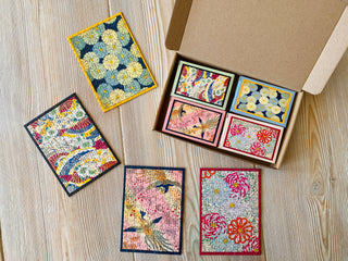 4 x Japansk minipuslespil med 99 brikker fra Penny Puzzle.