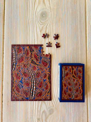 INDIGO OCHRE minipuslespil 99 brikker fra Penny Puzzle.
