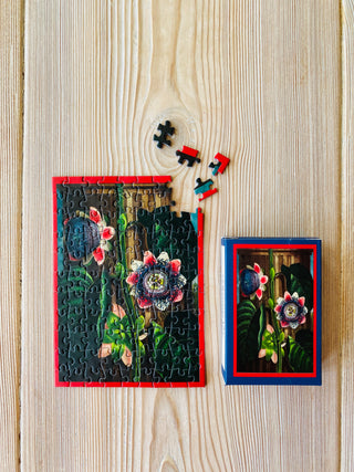 4 x Temple of Flora minipuslespil med 99 brikker fra Penny Puzzle