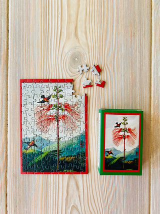 4 x Temple of Flora minipuslespil med 99 brikker fra Penny Puzzle