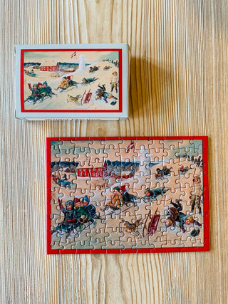 WINTER PLAYTIME minipuslespil 99 brikker fra Penny Puzzle.
