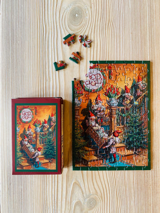 CHRISTMAS PRESENTS minipuslespil 99 brikker fra Penny Puzzle.