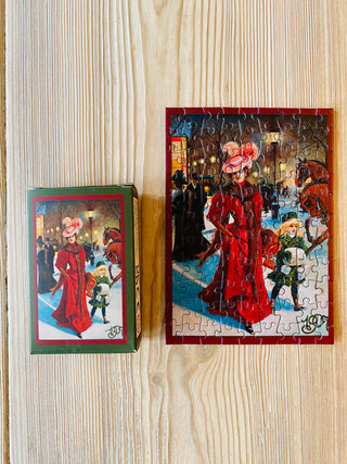CHRISTMAS ERRANDS minipuslespil 99 brikker fra Penny Puzzle.