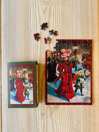 CHRISTMAS ERRANDS minipuslespil 99 brikker fra Penny Puzzle.