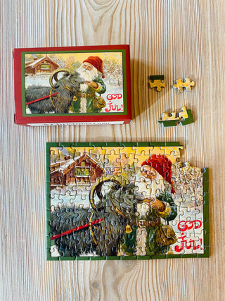 A CHRISTMAS GOAT minipuslespil 99 brikker fra Penny Puzzle.
