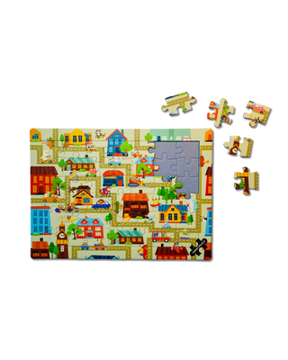 Traffic Jam - 42 piece children's puzzle +3 years from Penny Puzzle