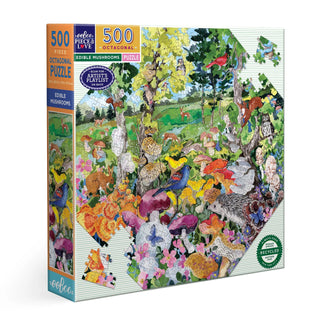 Edible Mushrooms 500 piece 8-sided puzzle from eeBoo 